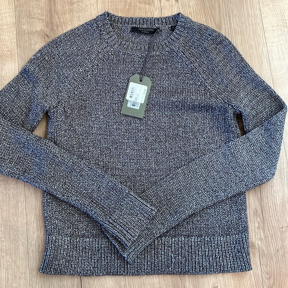 BNWT All Saints shimmer knit sweater